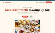 Sample style: a retro breakfast diner website in red and cream